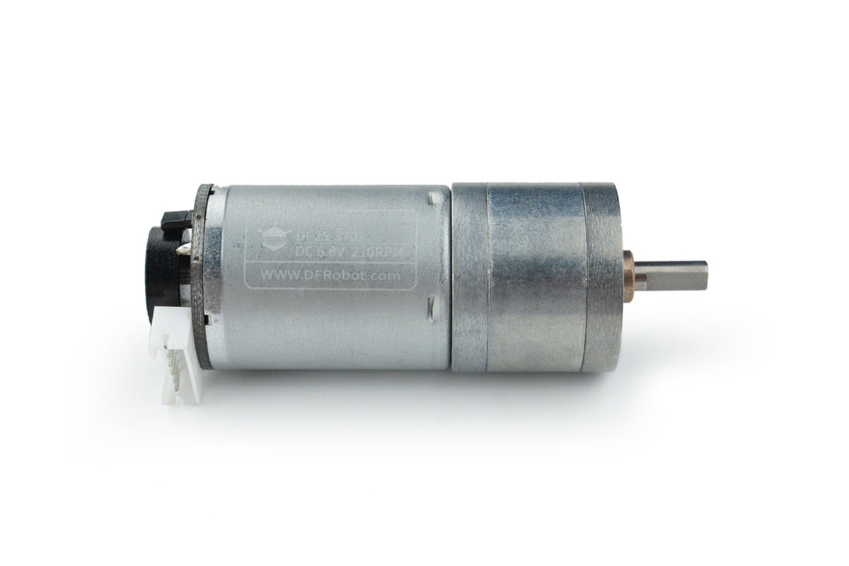 Metal DC Geared Motor w/Encoder - 6V 210RPM 10Kg.cm