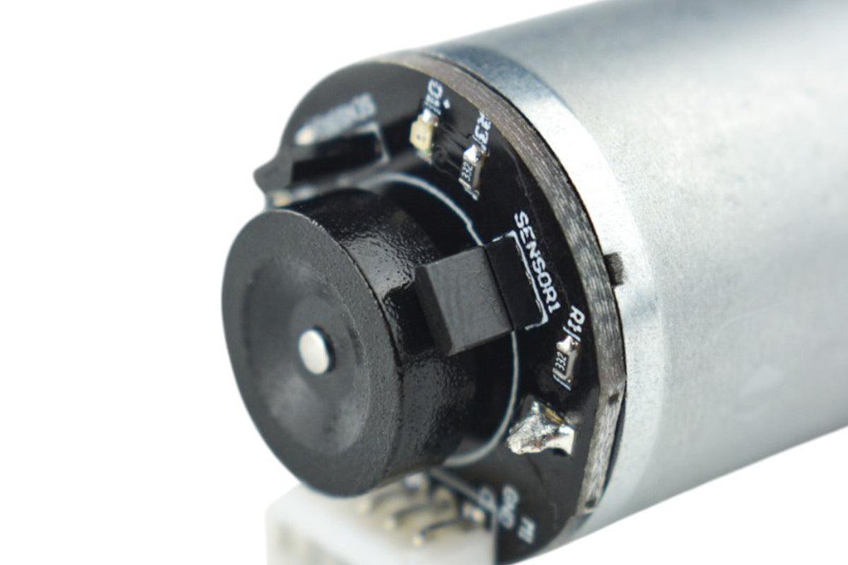 Metal DC Geared Motor w/Encoder - 6V 300RPM 3.6Kg.cm