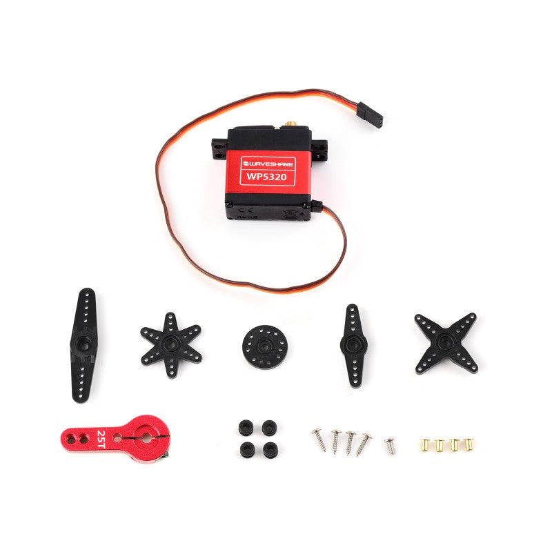 20kg.cm / 35kg.cm Large Torque 180° Digital Servo, Copper Gear / Steel Gear, Comes With Multiple Servo Arms For Flexible Assembly, Waterproof And Dustproof